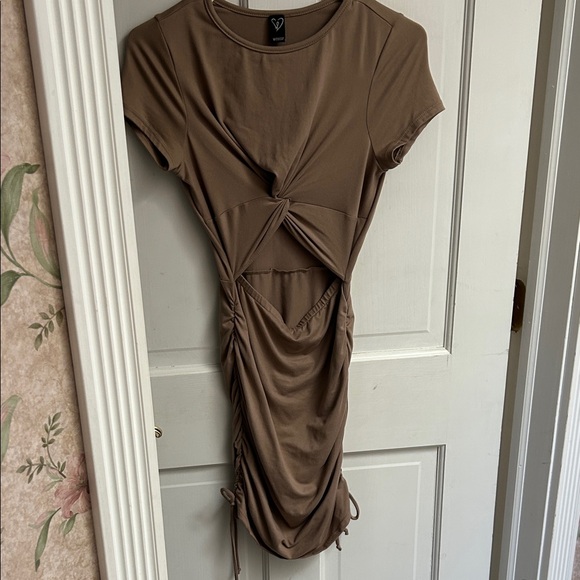 Windsor Dresses & Skirts - Windsor Brown Cut-Out Mini Dress